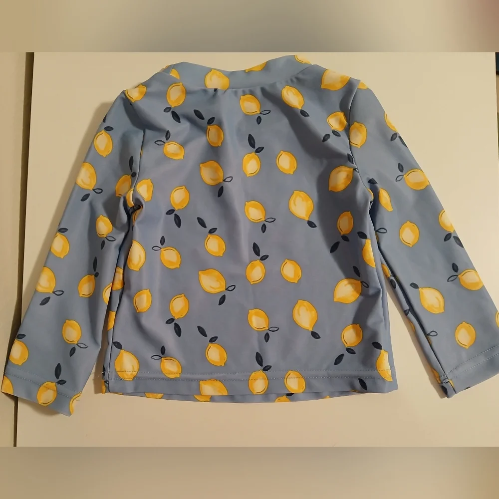 Kid's Carter's Blue & Yellow‎ Lemon Long Sleeve Swim Shirt